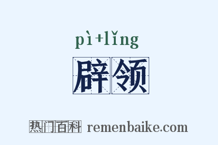辟领是什么意思的图片
